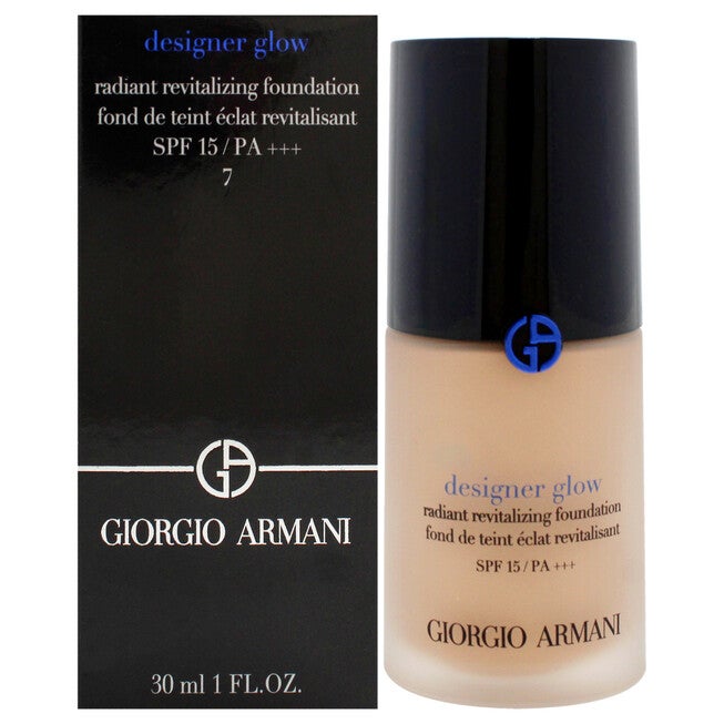 Designer Glow Radiant Revitalizing Foundation SPF 15 Plus - 7 by Giorgio Armani for Women - 1 oz Foundation, NA, hi-res image number null