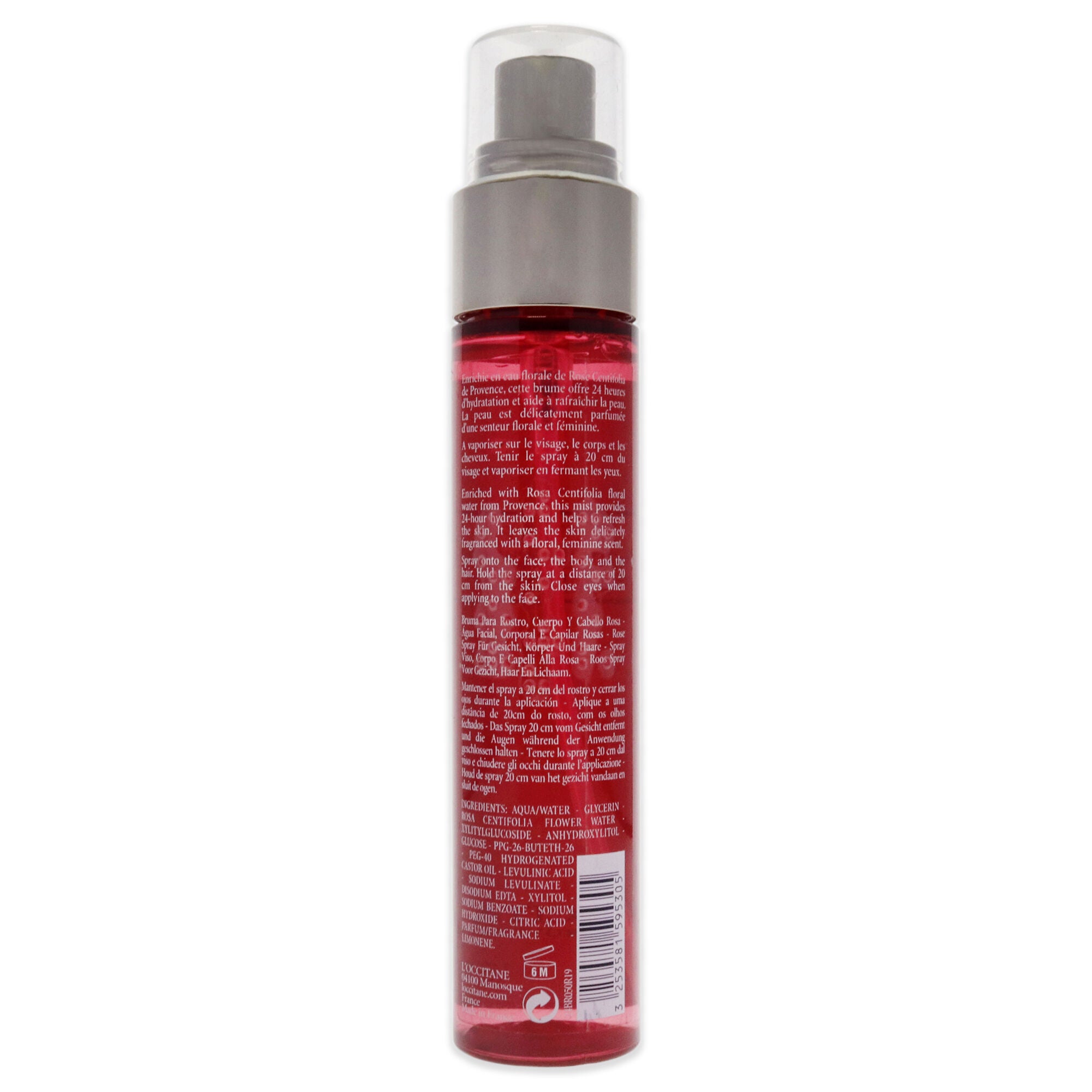 Rose Multipurpose Fresh Mist by LOccitane for Unisex - 1.6 oz Body Mist, See Description, alternate image number 2