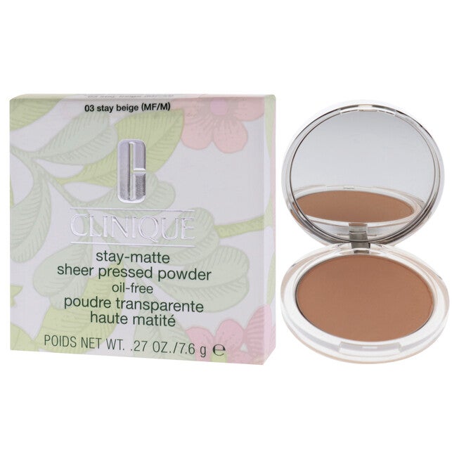 Stay-Matte Sheer Pressed Powder - 03 Stay Beige MF-M by Clinique for Women - 0.27 oz Powder, NA, alternate image number null