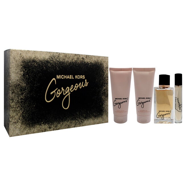 Gorgeous by Michael Kors for Women - 4 Pc Gift Set 3.4oz EDP Spray, 3.4oz Body Lotion, 3.4oz Shower Gel, 0.33 oz EDP Spray, NA, alternate image number null