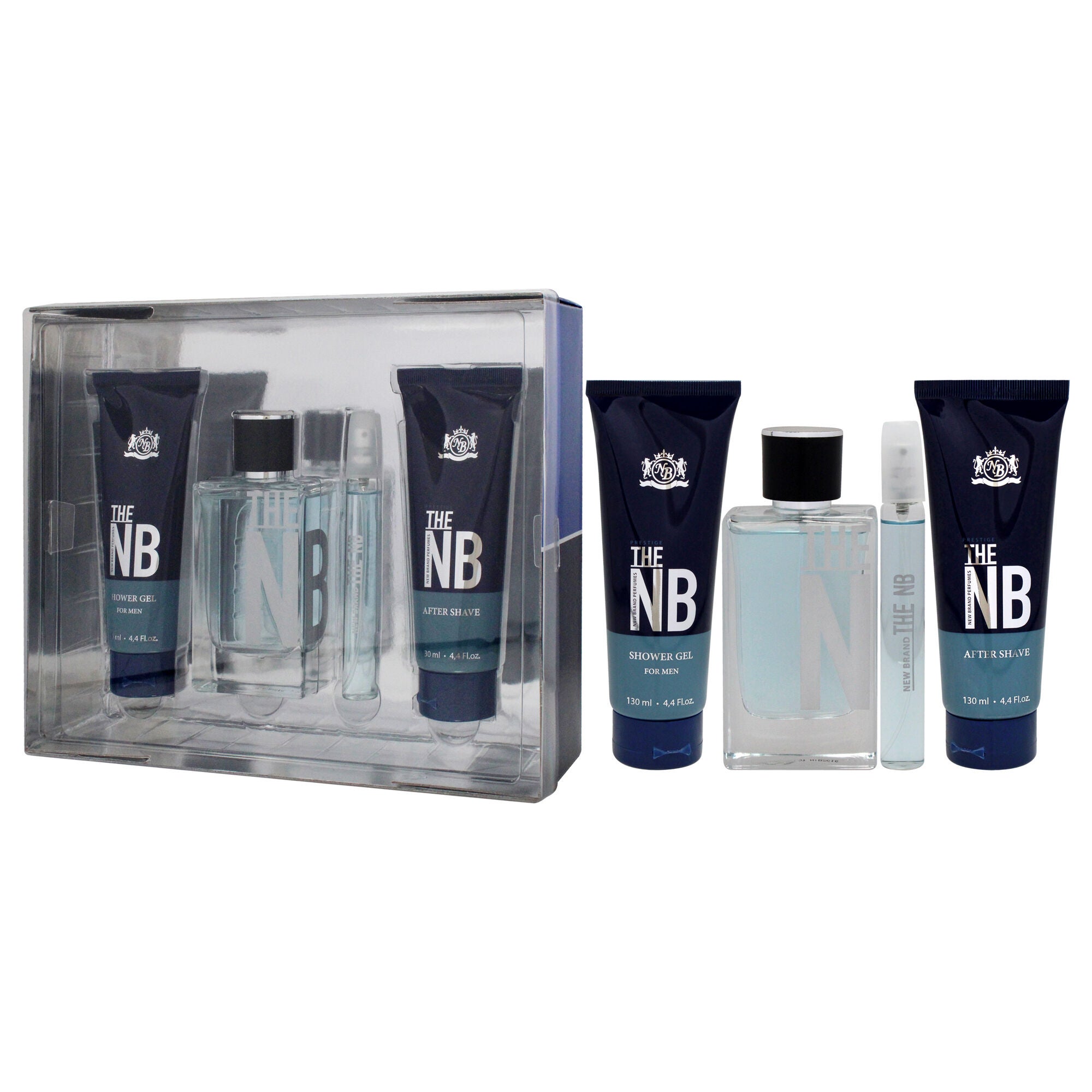 Prestige The New Brand by New Brand for Men - 4 Pc Gift Set 3.3oz EDT Spray, 0.5oz EDT Spray , 4.4oz Shower Gel, 4.4oz After Shave, , alternate image number 7