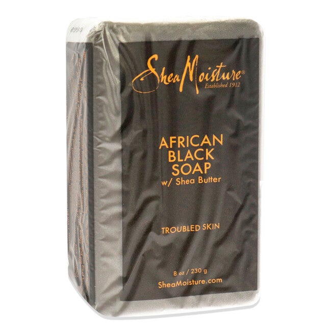 African Black Soap Troubled Skin by Shea Moisture for Unisex - 8 oz Bar Soap, See Description, alternate image number 1