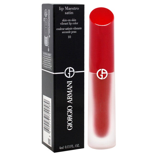 Lip Maestro Satin Long-Lasting Lipstick - 10 In Love by Giorgio Armani for Women - 0.13 oz Lipstick, NA, alternate image number null