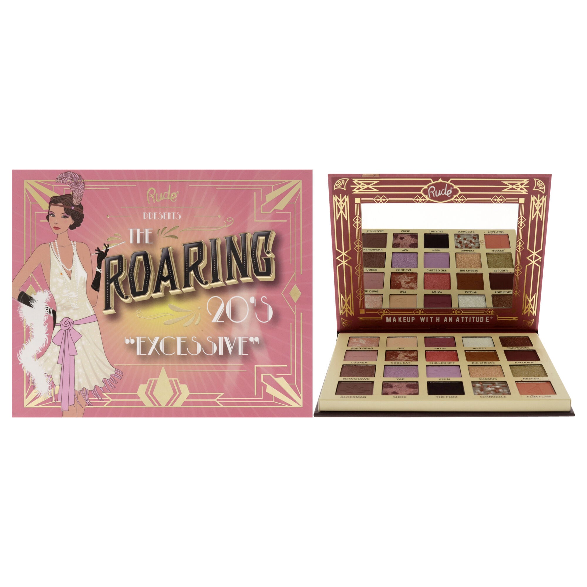 The Roaring 20s Eyeshadow Palette - Excessive by Rude Cosmetics for Women - 0.84 oz Eye Shadow, See Description, hi-res image number 0