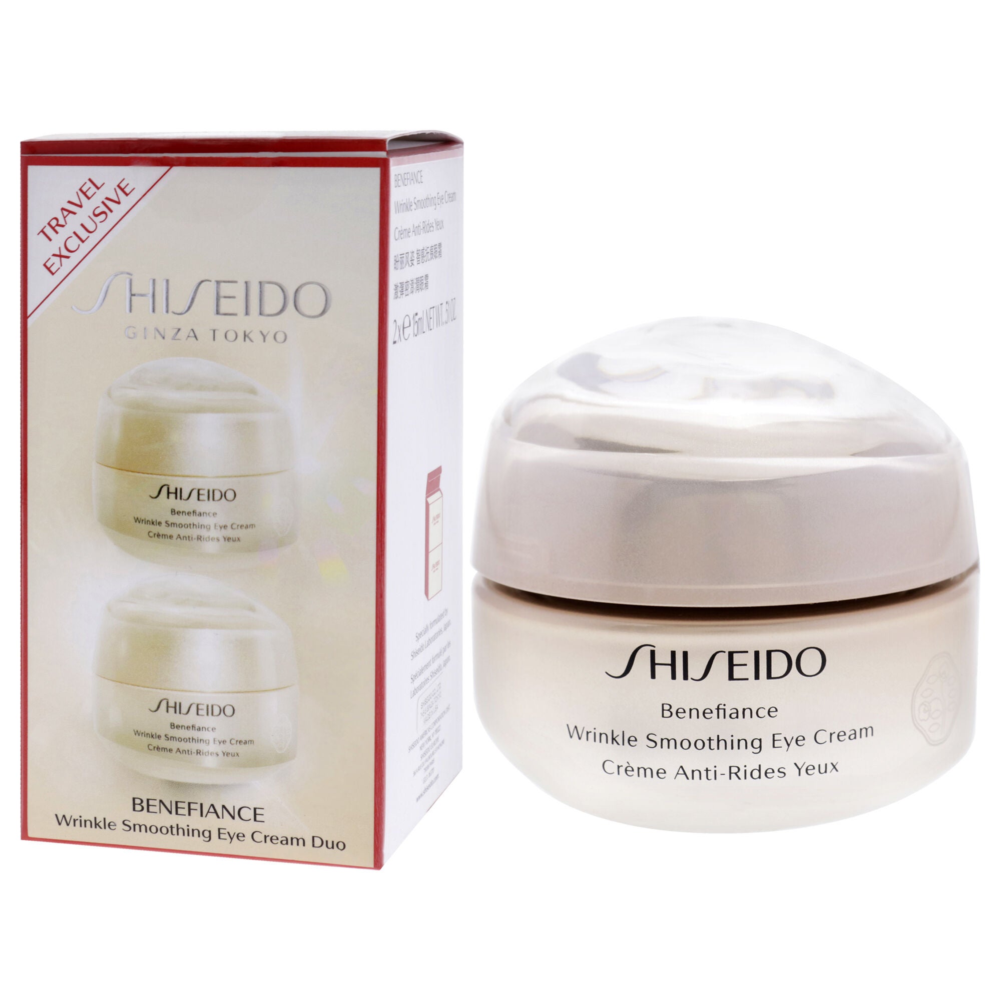 Benefiance Wrinkle Smoothing Eye Cream Duo by Shiseido for Women - 2 x 0.51 oz Cream, , alternate image number 8