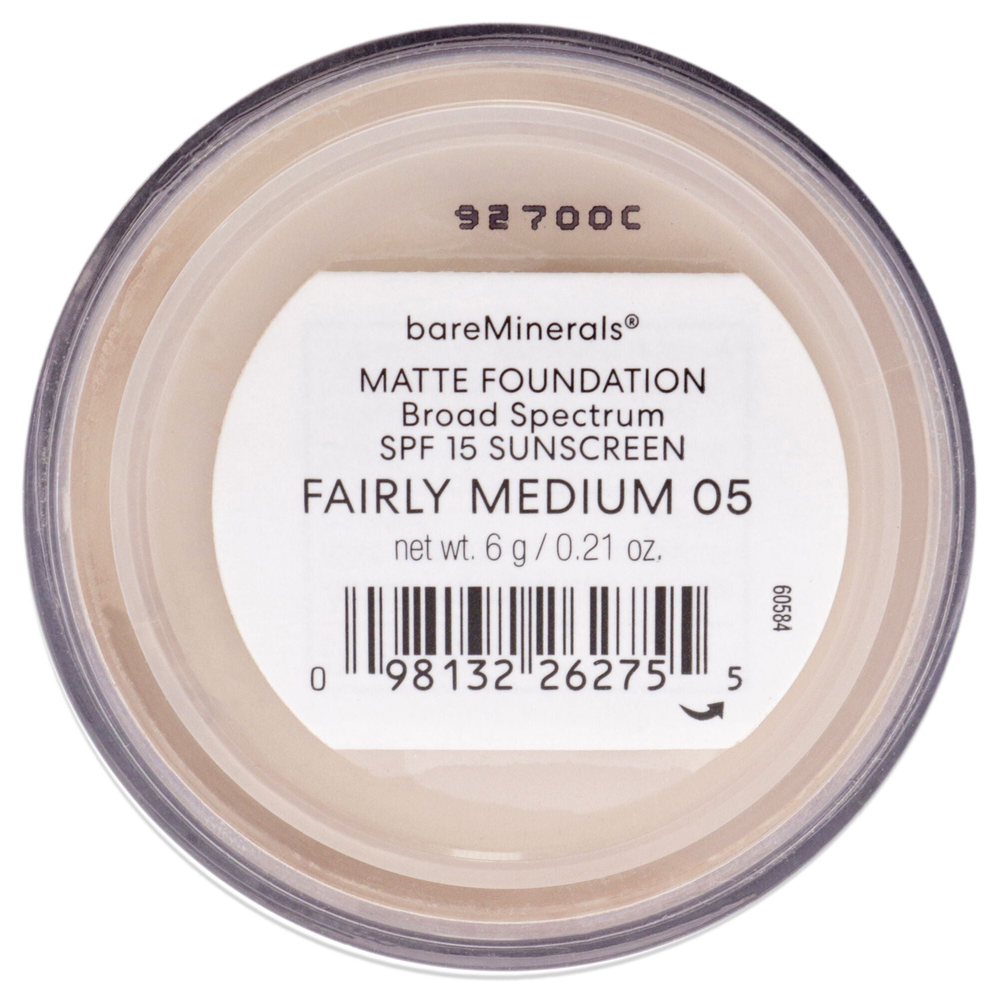 Matte Foundation SPF 15 - Fairly Medium (C20) by bareMinerals for Women - 0.21 oz Foundation, , alternate image number 2