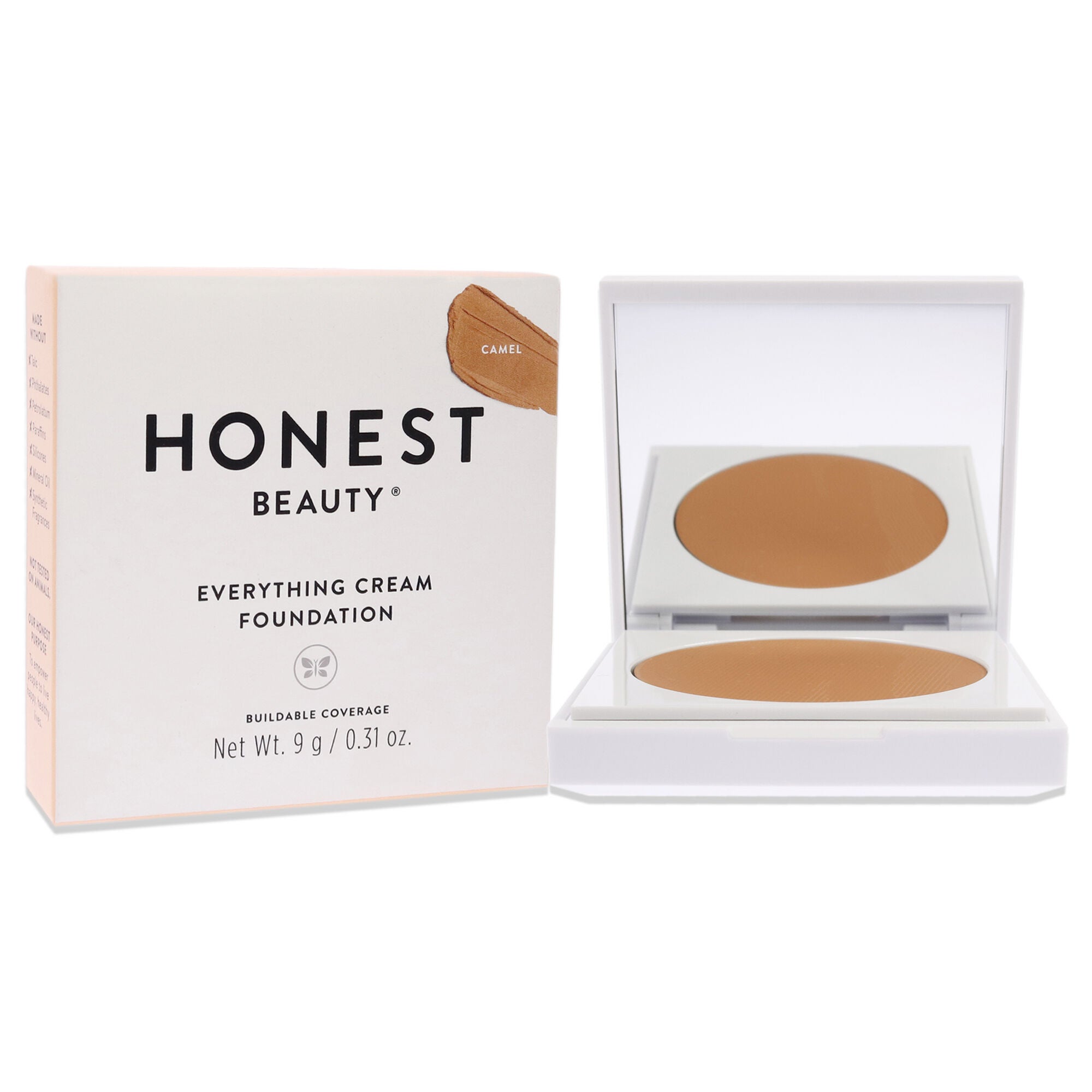 Everything Cream Foundation Compact - Camel by Honest for Women - 0.31 oz Foundation, See Description, alternate image number 1