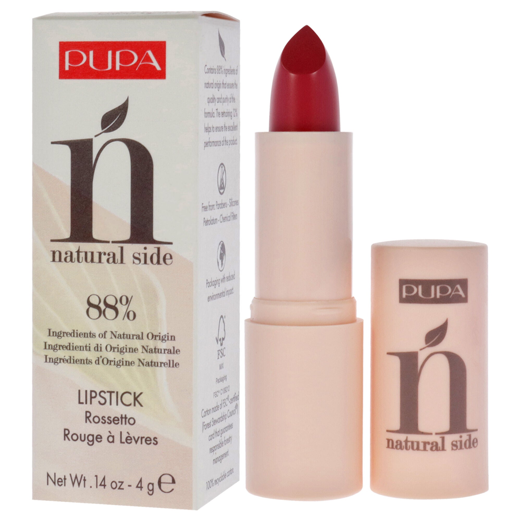 Natural Side Lipstick - 004 Light Coral by Pupa Milano for Women - 0.14 oz Lipstick, See Description, alternate image number 2