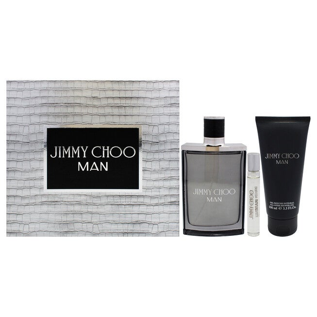 Jimmy Choo Man by Jimmy Choo for Men - 3 Pc Gift Set 3.3oz EDT Spray, 0.25oz EDT Spray, 3.3oz Shower Gel, NA, hi-res image number null