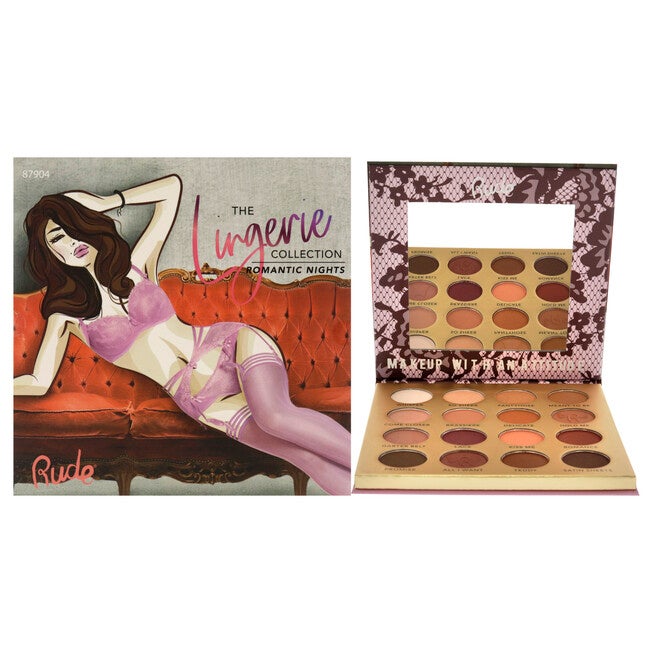Lingerie Collection 16 Matte Eyeshadow Palette - Romantic Nights by Rude Cosmetics for Women - 0.53 oz Eye Shadow, , alternate image number null