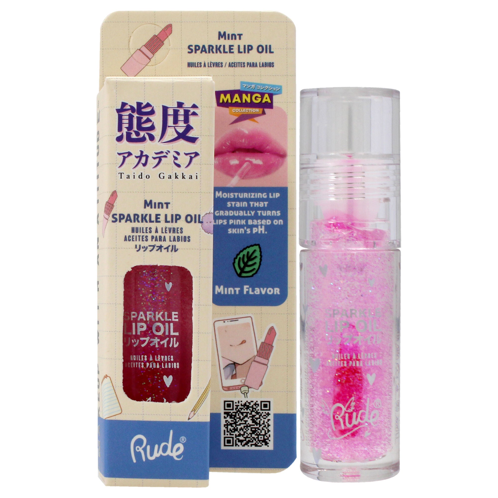 Manga Collection Manga Sparkle Lip Oil - Mint by Rude Cosmetics for Women, See Description, hi-res image number 0