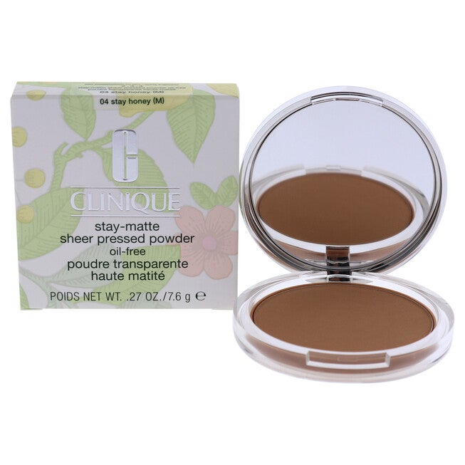 Stay-Matte Sheer Pressed Powder - 04 Stay Honey M - Dry Combination To Oily by Clinique for Women - 0.27 oz Powder, , alternate image number null