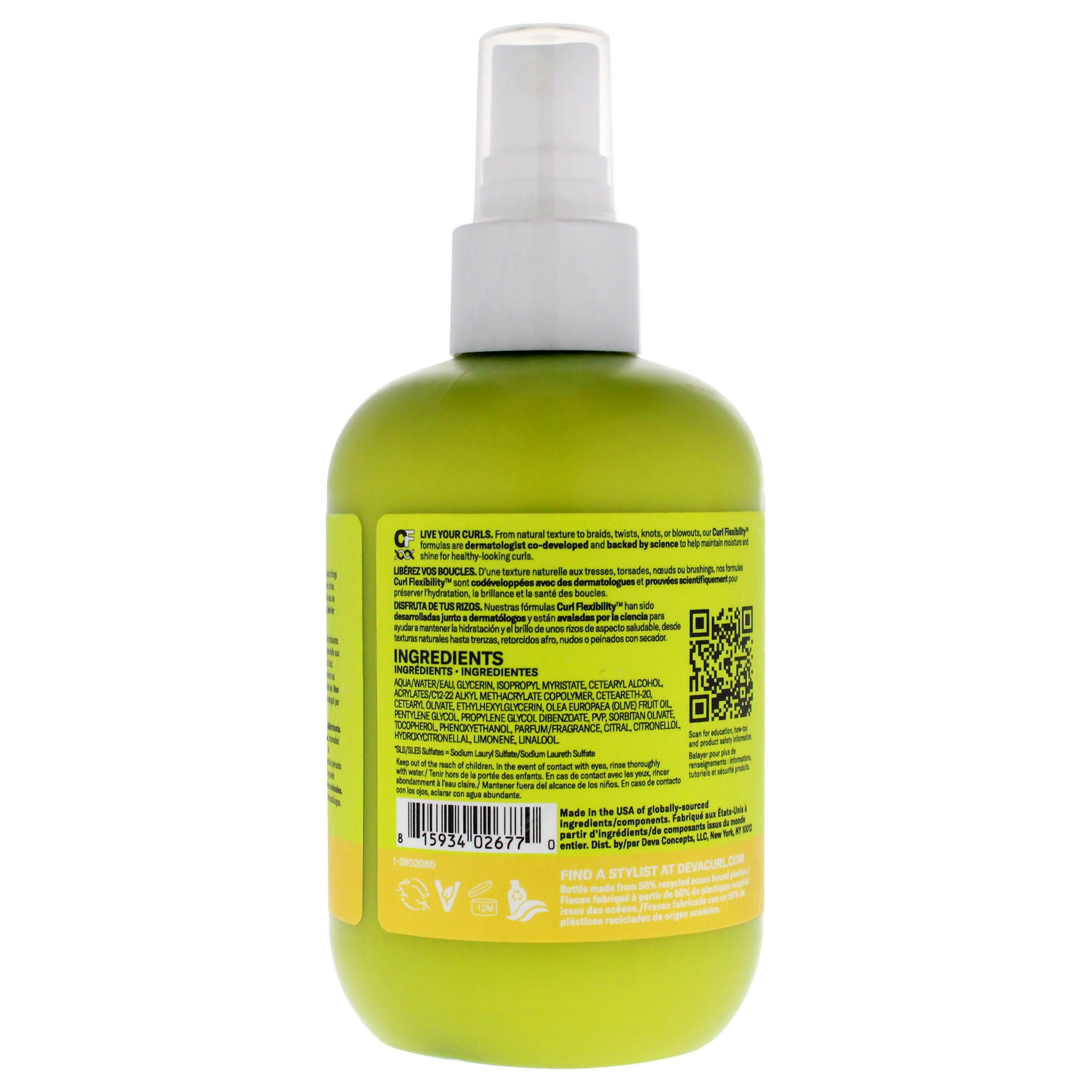 Moisture Seal Spray-NP by DevaCurl for Unisex - 8 oz Hair Spray, See Description, alternate image number 3