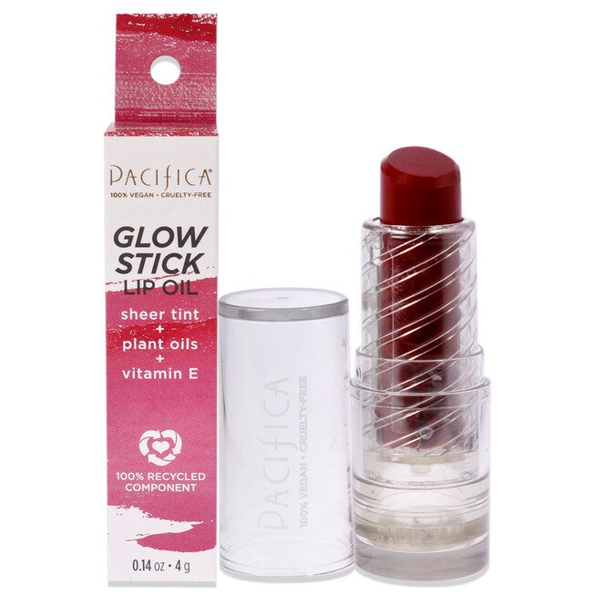 Glow Stick Lip Oil - Crimson Crush by Pacifica for Women - 0.14 oz Lip Oil, NA, hi-res image number null