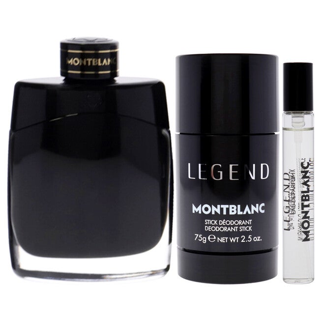 Mont Blanc Legend by Mont Blanc for Men - 3 Pc Gift Set 3.3oz EDP Spray, 0.25oz EDP Spray, 2.5oz Deodorant Stick, NA, alternate image number null