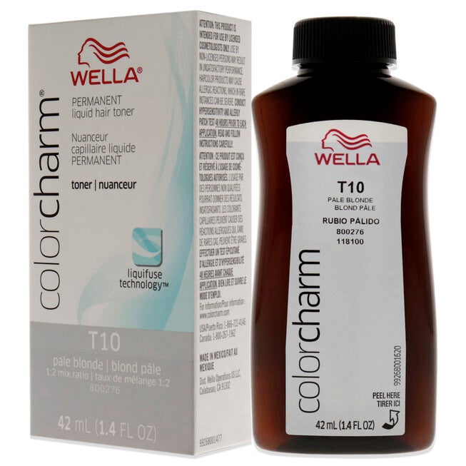 Color Charm Permanent Toner - T10 Pale Blonde by Wella for Unisex - 1.4 oz Toner, , alternate image number null