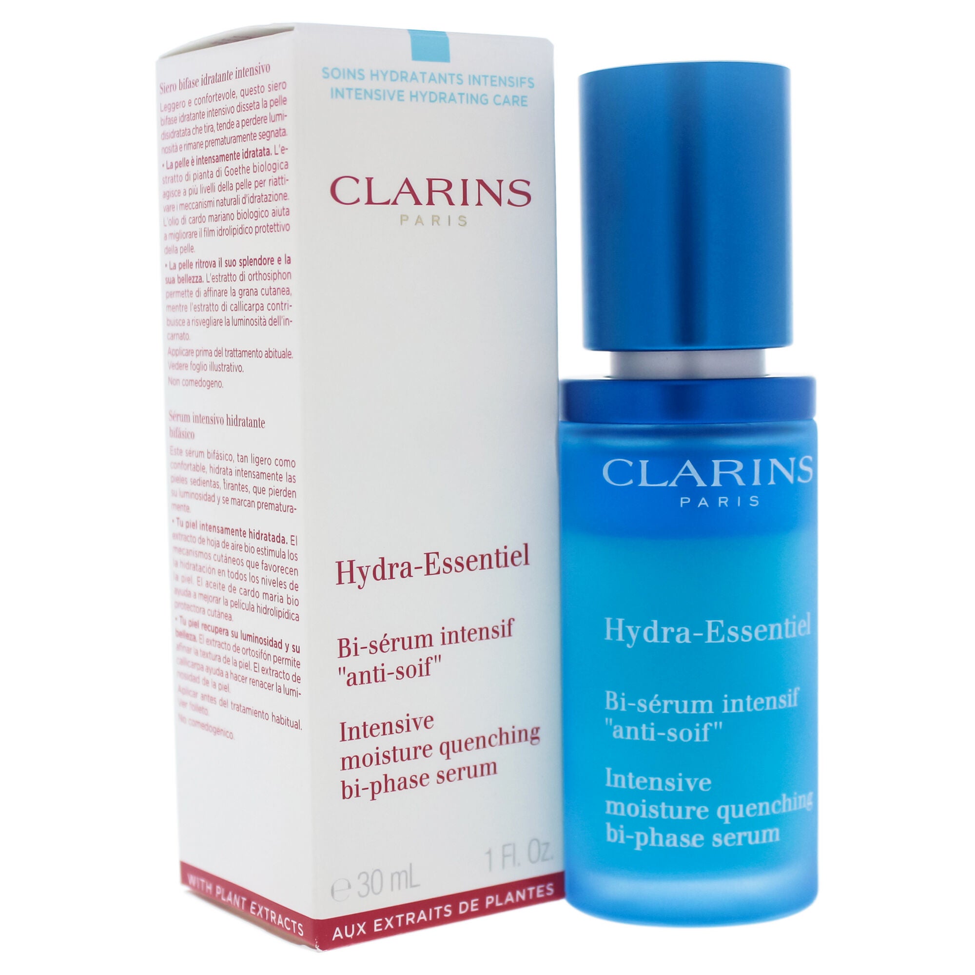 Hydra-Essentiel Intensive Bi-Phase Serum by Clarins for Unisex - 1 oz Serum, See Description, alternate image number 2