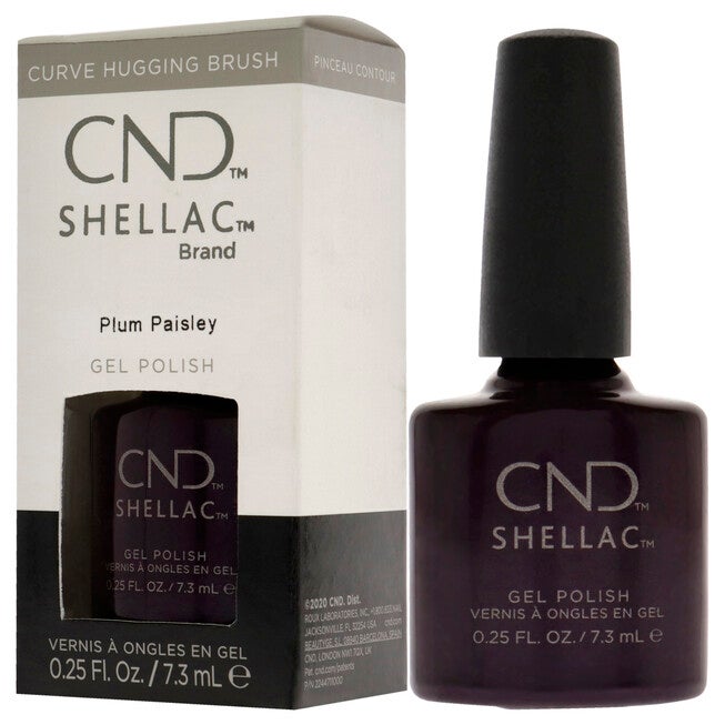 Shellac Nail Color - Plum Paisley by CND for Women - 0.25 oz Nail Polish, , alternate image number null