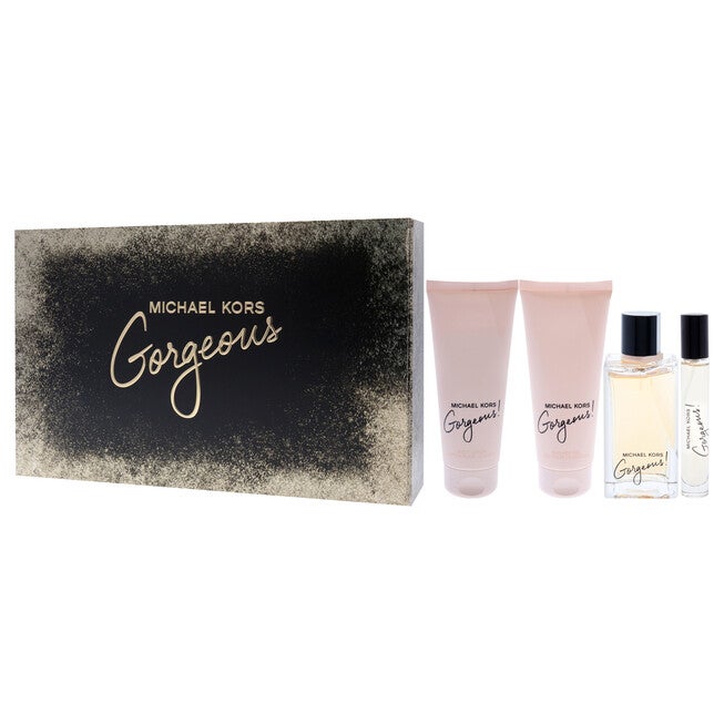Gorgeous by Michael Kors for Women - 4 Pc Gift Set 3.4oz EDP Spray, 3.4oz Body Lotion, 3.4oz Shower Gel, 0.33 oz EDP Spray, , alternate image number null