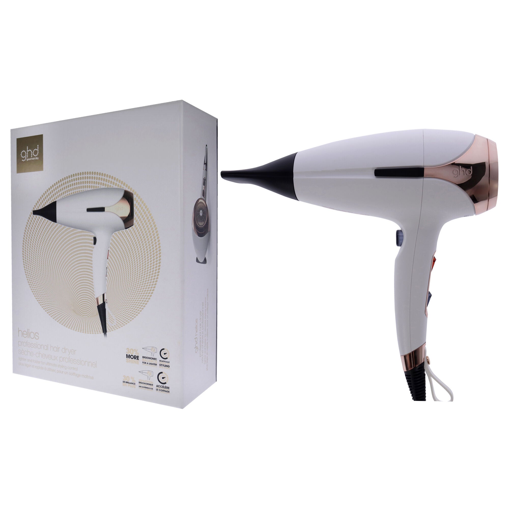 Helios 1875W Advanced Professional Hair Dryer - White by GHD for Women - 1 Pc Hair Dryer, , alternate image number 8