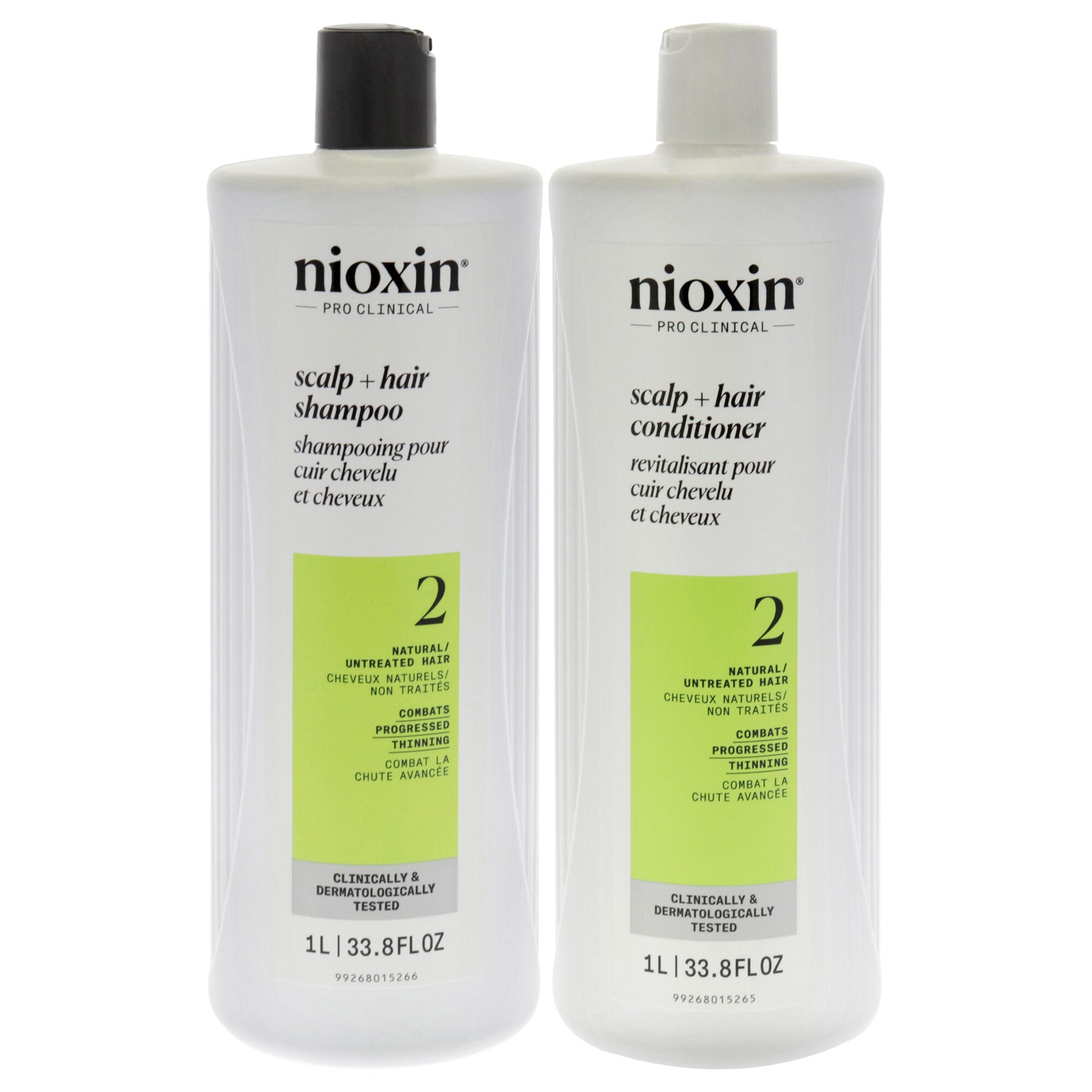 System 2 Duo by Nioxin for Unisex - 2 x 33.8 oz Shampoo, Conditioner, See Description, alternate image number 1