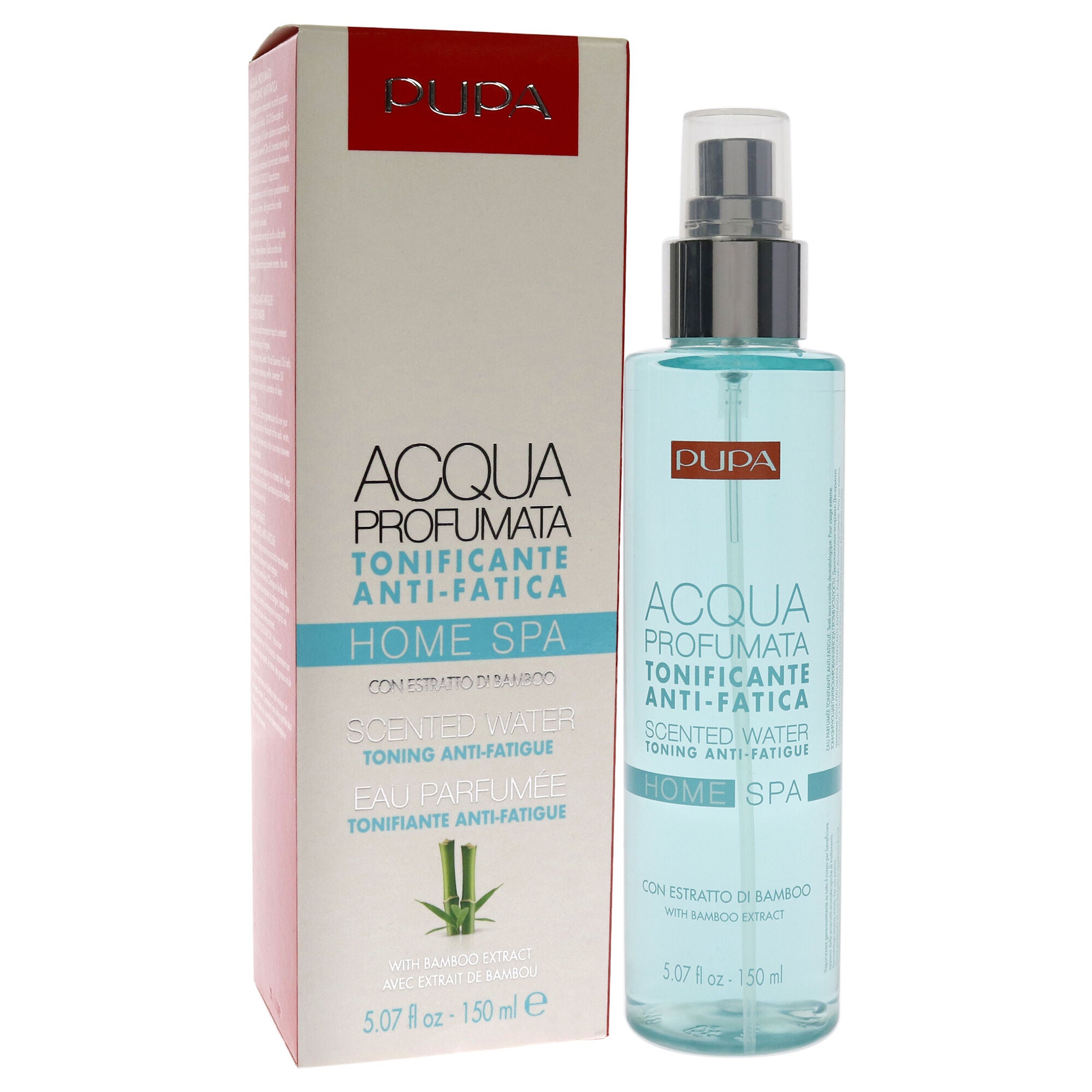 Home Spa Toning Anti-Fatigue Scented Water -Bamboo Extract by Pupa Milano for Unisex - 5.07 oz Body Mist, See Description, alternate image number 1