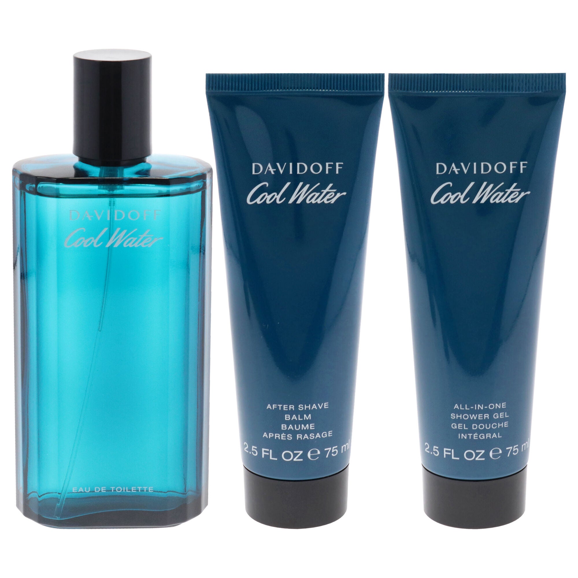 Cool Water by Davidoff for Men - 3 Pc Gift Set 4.2oz EDT Spray, 2.5oz Shower Gel, 2.5oz After Shave Balm, See Description, alternate image number 4