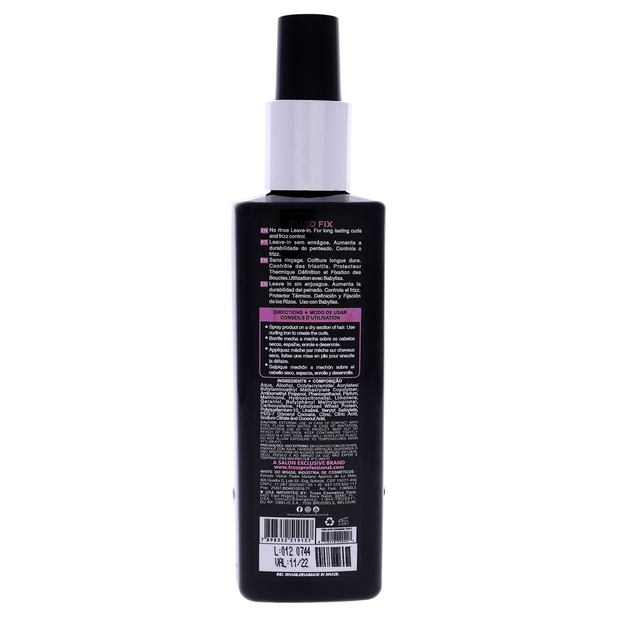 Fluid Fix Leave-In Spray by Truss for Unisex - 8.45 oz Hair Spray, See Description, alternate image number 2