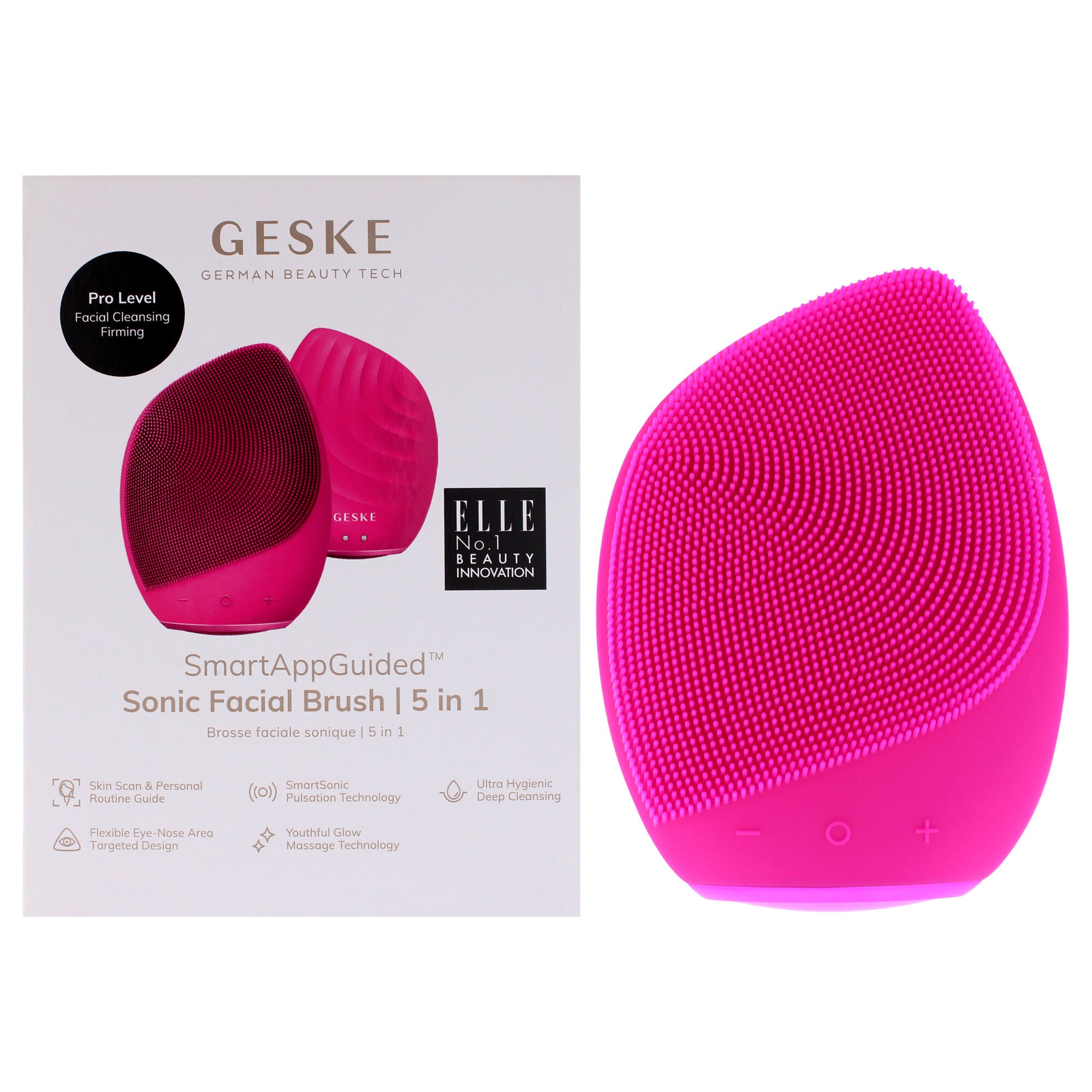 Sonic Facial Brush 5 in 1 - Magenta by Geske for Women - 1 Pc Brush, See Description, hi-res image number 0
