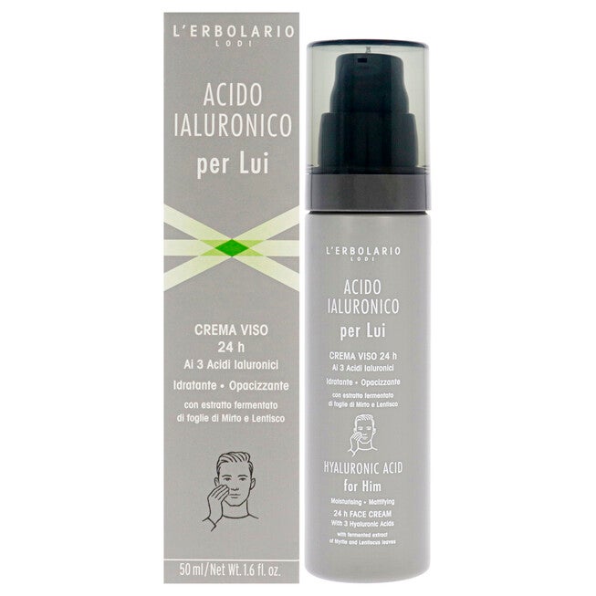 Hyaluronic Acid Moisturisin Mattifying Face Cream by LErbolario for Men - 1.6 oz Cream, NA, hi-res image number null