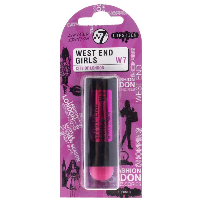 West End Girls City Of London - Fuchsia by W7 for Women - 0.1 oz Lipstick, NA, hi-res image number null
