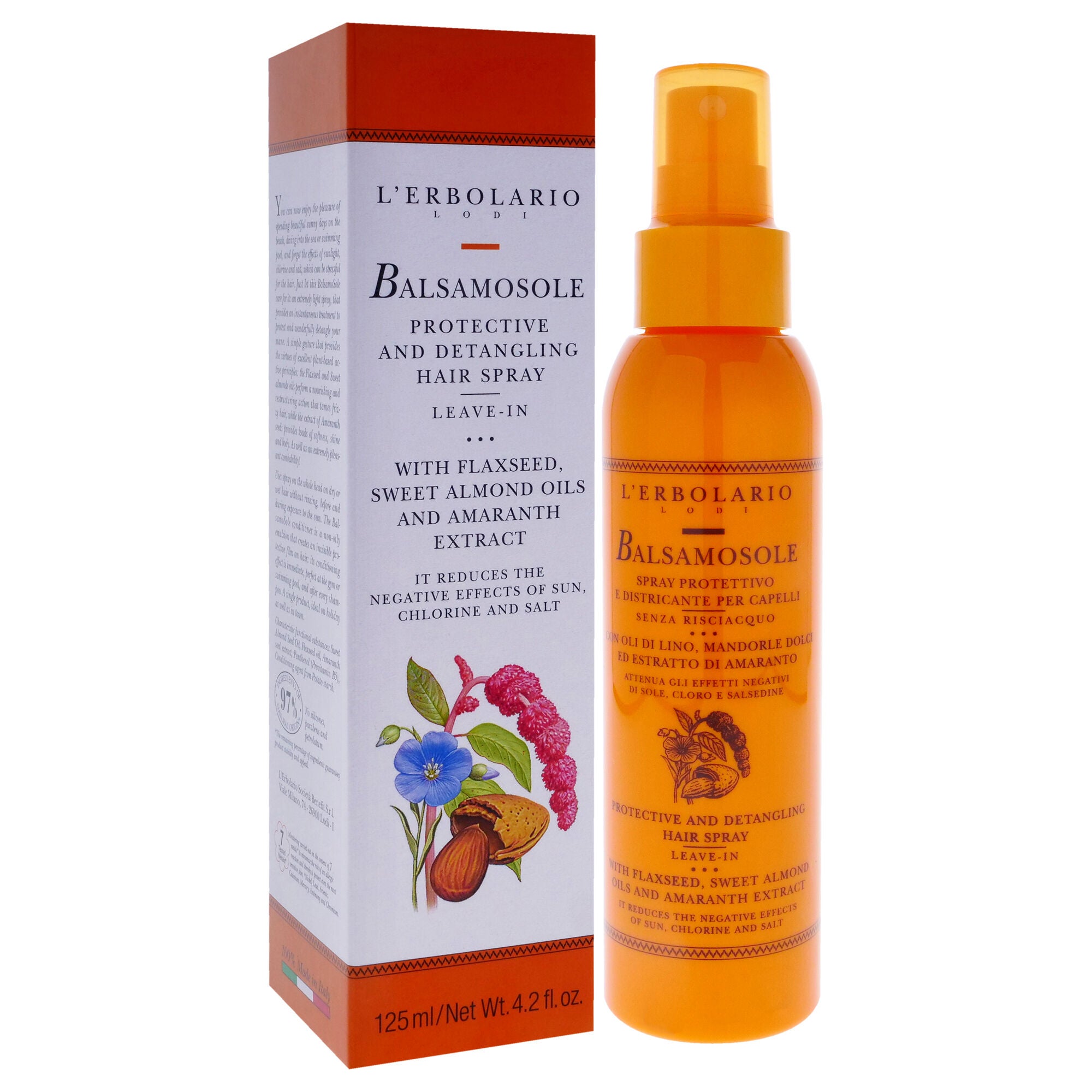 Balsamosole Protective and Detangling Hair Spray Leave-In by LErbolario for Women - 4.2 oz Hair Spray, , alternate image number 6