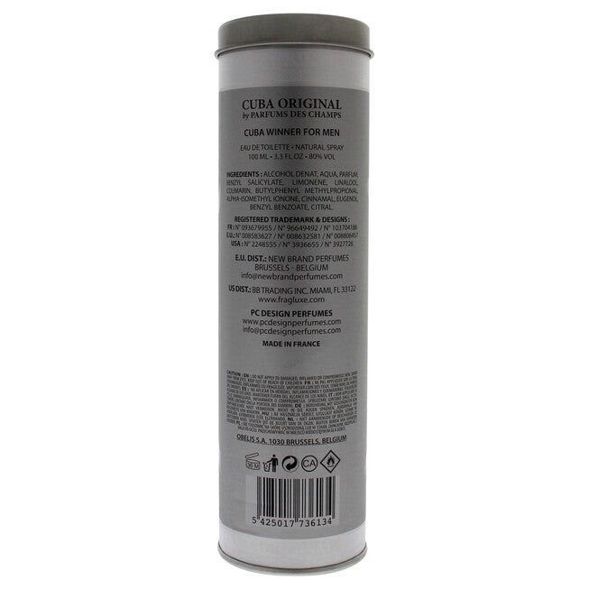 Cuba Winner by Cuba for Men - 3.3 oz EDT Spray, , alternate image number null