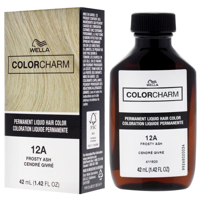Color Charm Permanent Liquid Hair Color - 12A Frosty Ash by Wella for Unisex - 1.42 oz Hair Color, NA, alternate image number null