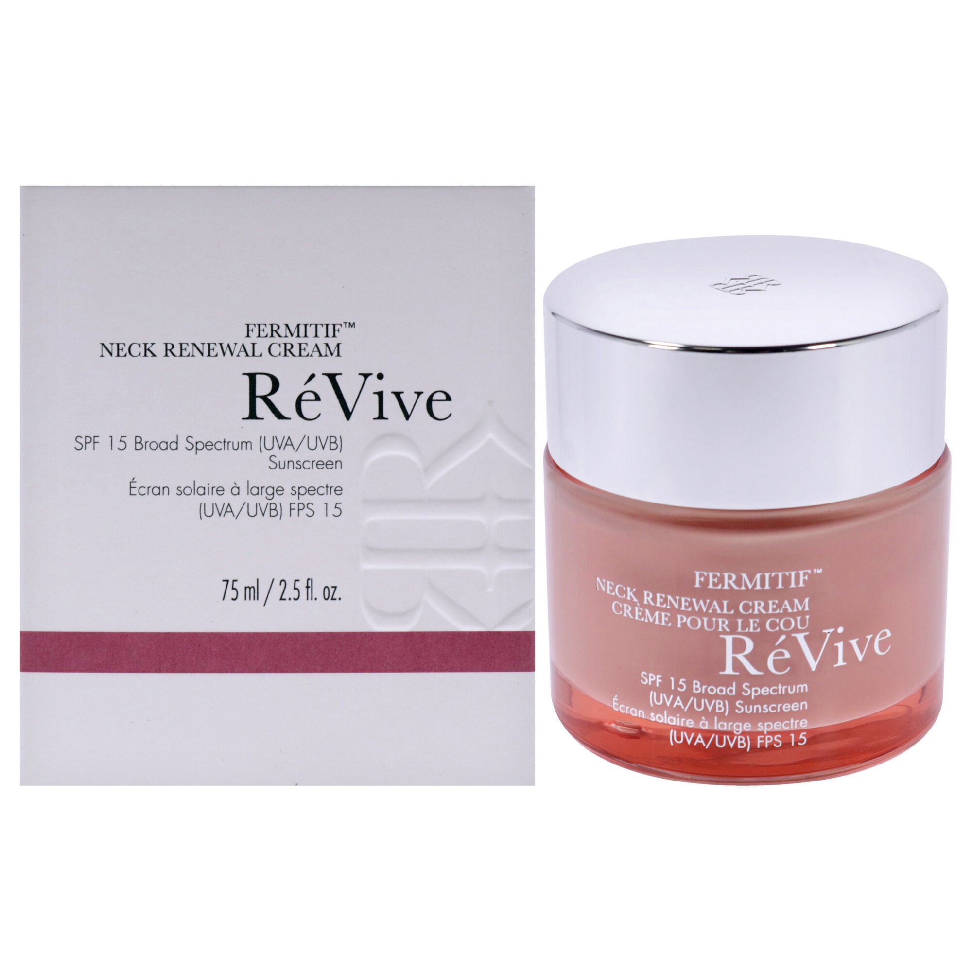 Fermitif Neck Renewal Cream Sunscreen SPF 15 by Revive for Women - 2.5 oz Sunscreen, See Description, hi-res image number 0