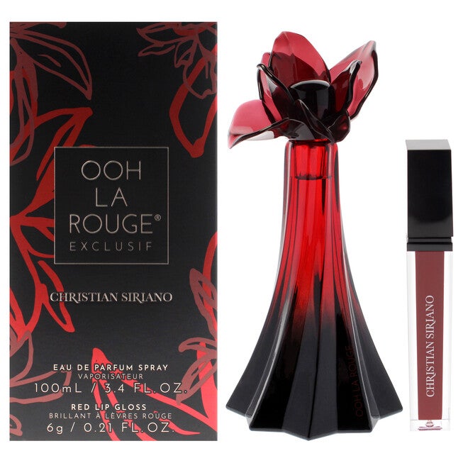 Ooh La Rouge Exclusif by Christian Siriano for Women - 2 Pc Gift Set 3.4oz EDP Spray, 0.21oz Lip Gloss - Red, NA, hi-res image number null