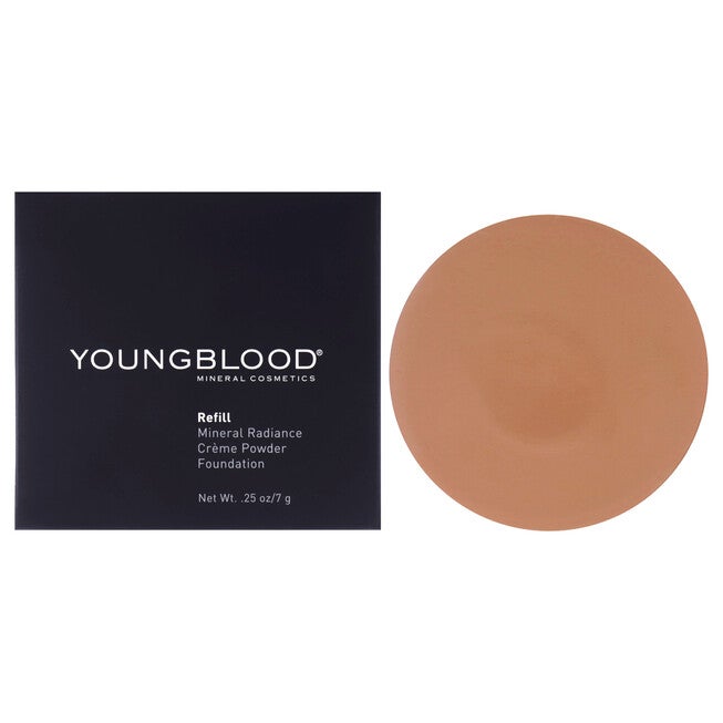 Mineral Radiance Creme Powder Foundation - Toffee by Youngblood for Women - 0.25 oz Foundation (Refill), NA, hi-res image number null