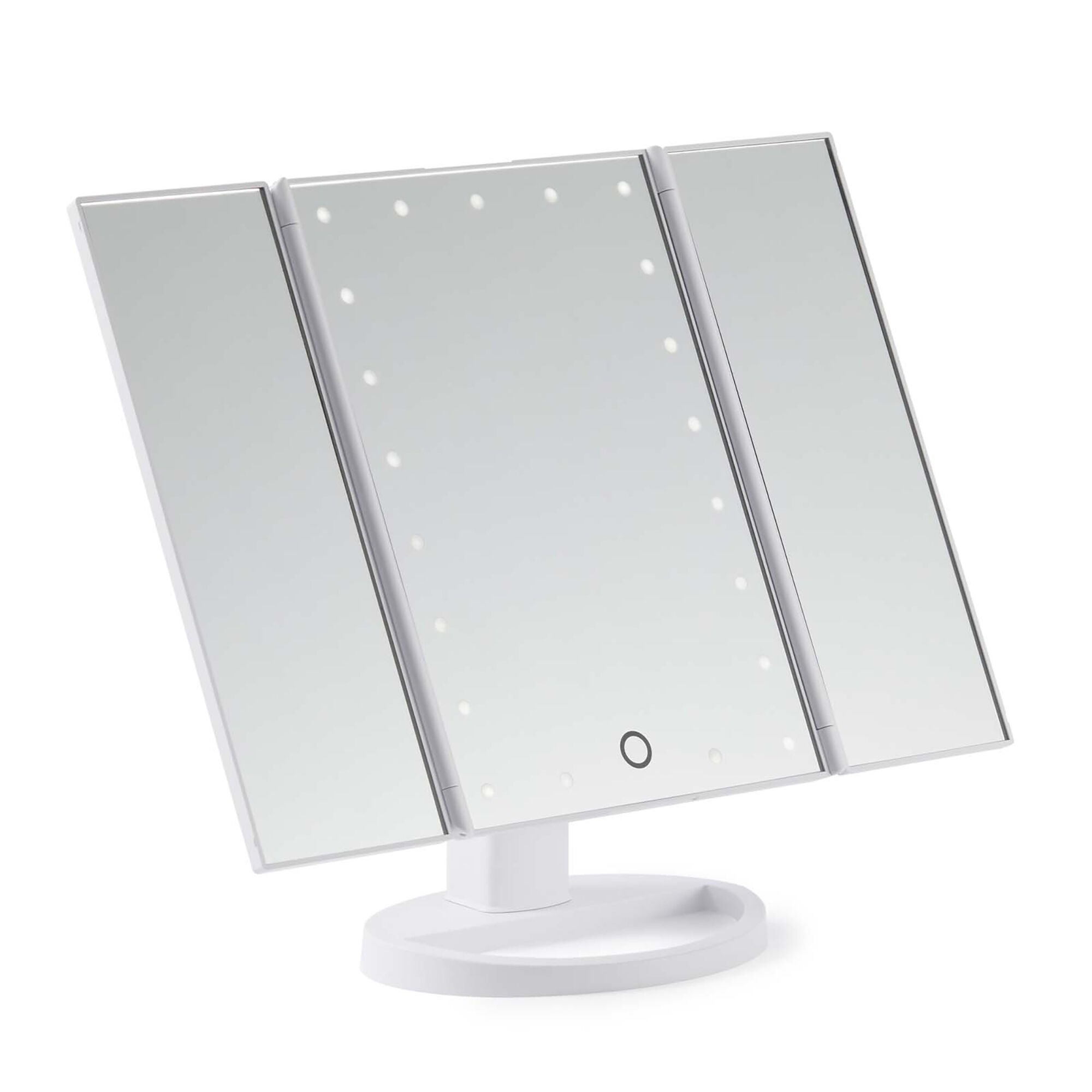 Tri Folded Lighted Mirror by Browgame for Women - 1 Pc Mirror, See Description, hi-res image number 0