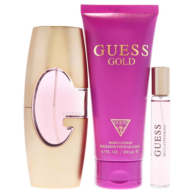 Guess Gold by Guess for Women - 3 Pc Gift Set 2.5oz EDP Spray, 0.5oz Travel Spray, 6.7oz Body Lotion, , alternate image number null