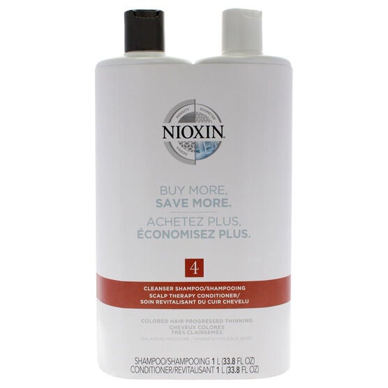 System 4 Kit by Nioxin for Unisex - 2 Pc 33.8 oz Shampoo, Conditioner, NA, hi-res image number null