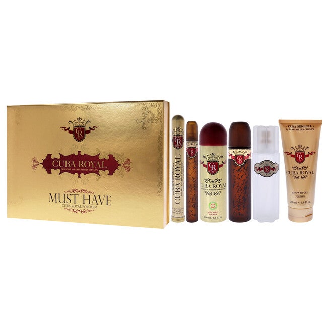 Cuba Royal by Cuba for Men - 5 Pc Gift Set 3.3oz EDT Spray, 1.17oz EDT Spray, 6.6oz Shower Gel, 3.3oz After Shave, 6.6oz Body Spray, NA, alternate image number null