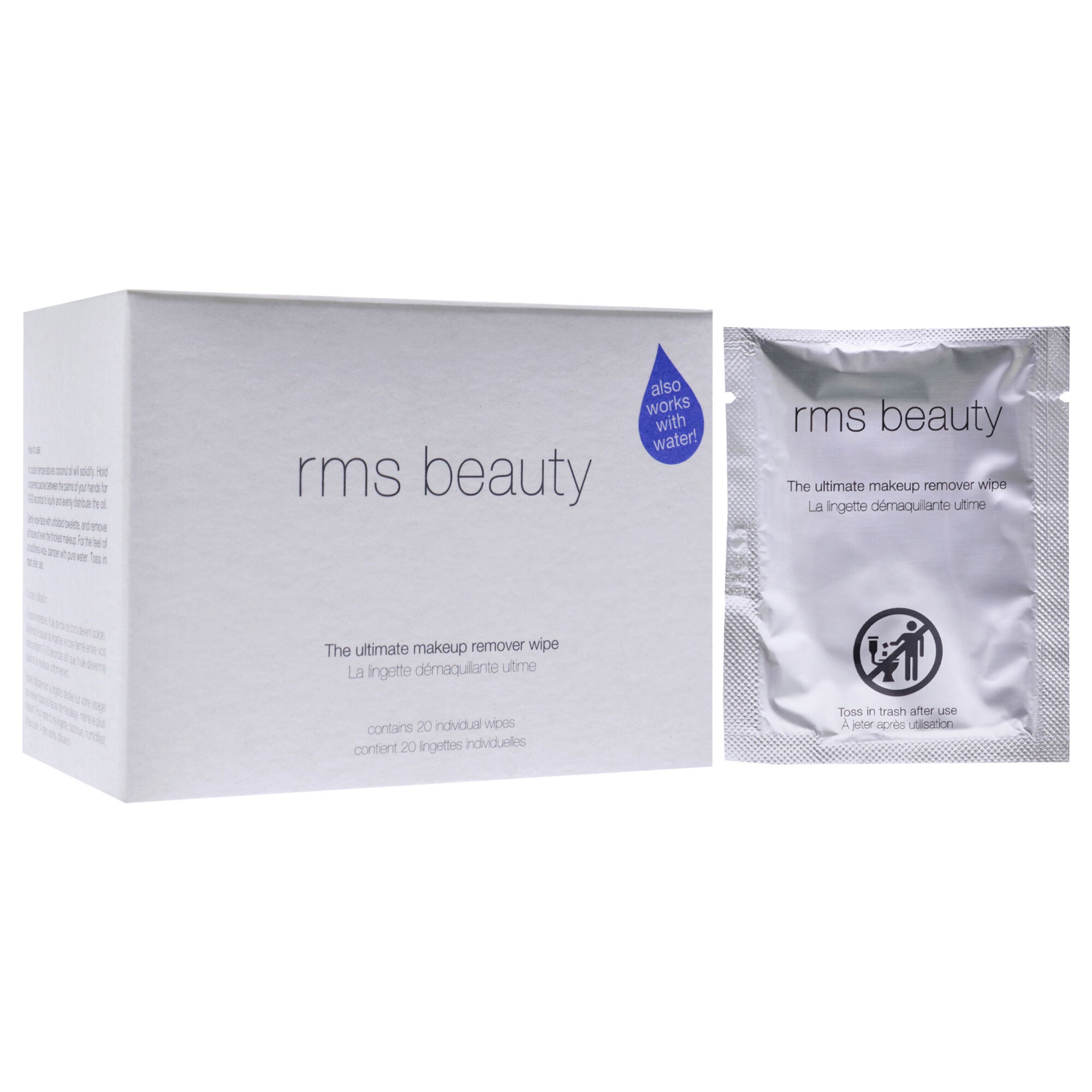 The Ultimate Makeup Remover by RMS Beauty for Women - 20 Count Wipes, See Description, alternate image number 1