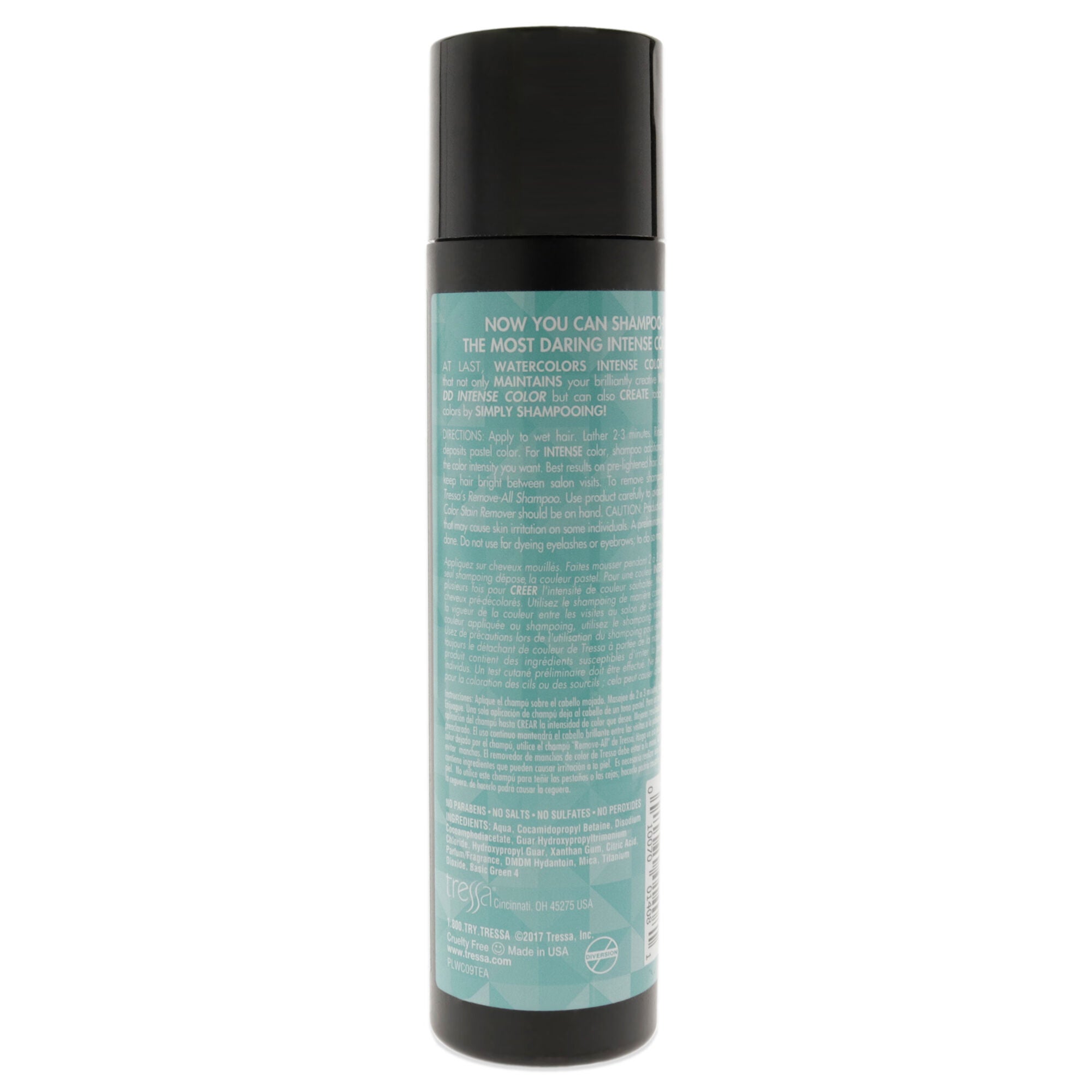 Watercolors Intense Shampoo - Teal by Tressa for Unisex - 8.5 oz Shampoo, See Description, alternate image number 1