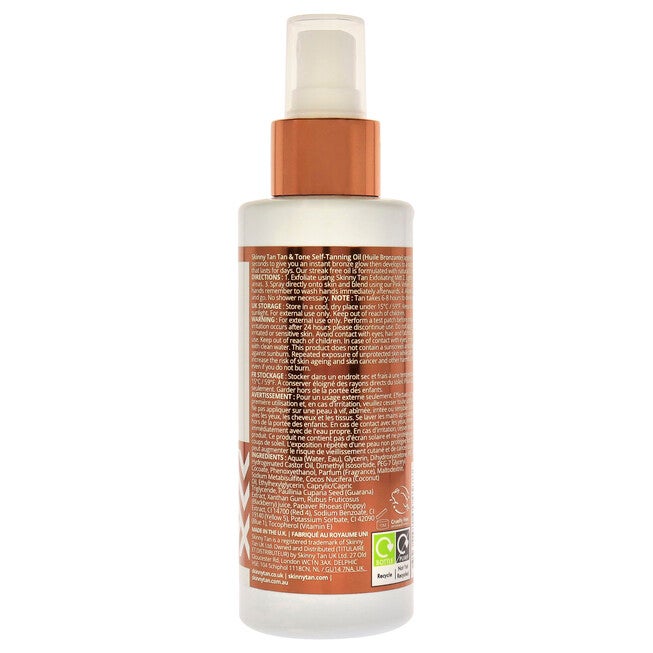 Self-Tanning Oil - Medium by Skinny Tan for Women - 4.9 oz Oil, NA, alternate image number null