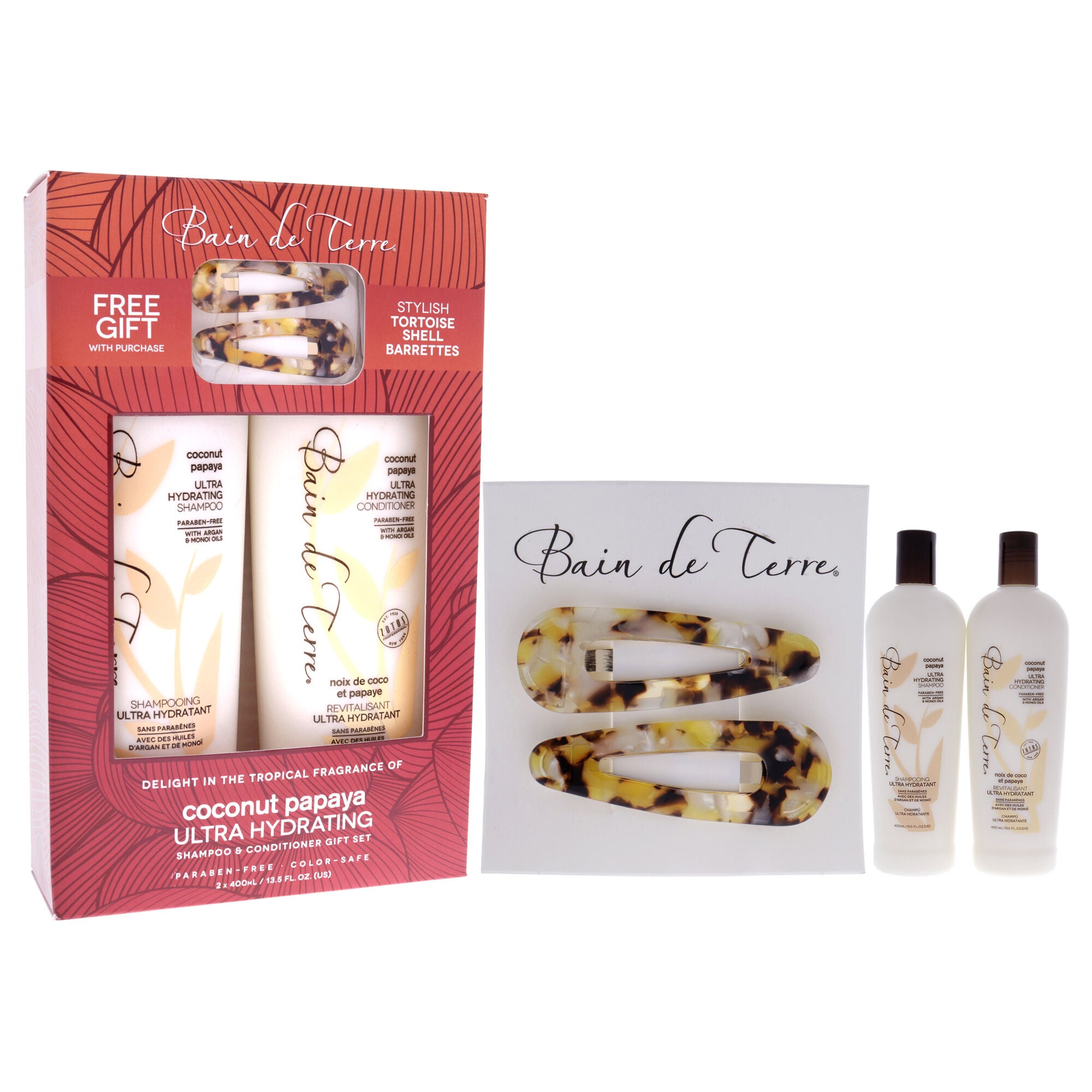 Coconut Papaya Ultra Hydrating Duo by Bain de Terre for Unisex - 2 x 13.5 oz Shampoo and Conditioner, , alternate image number 5