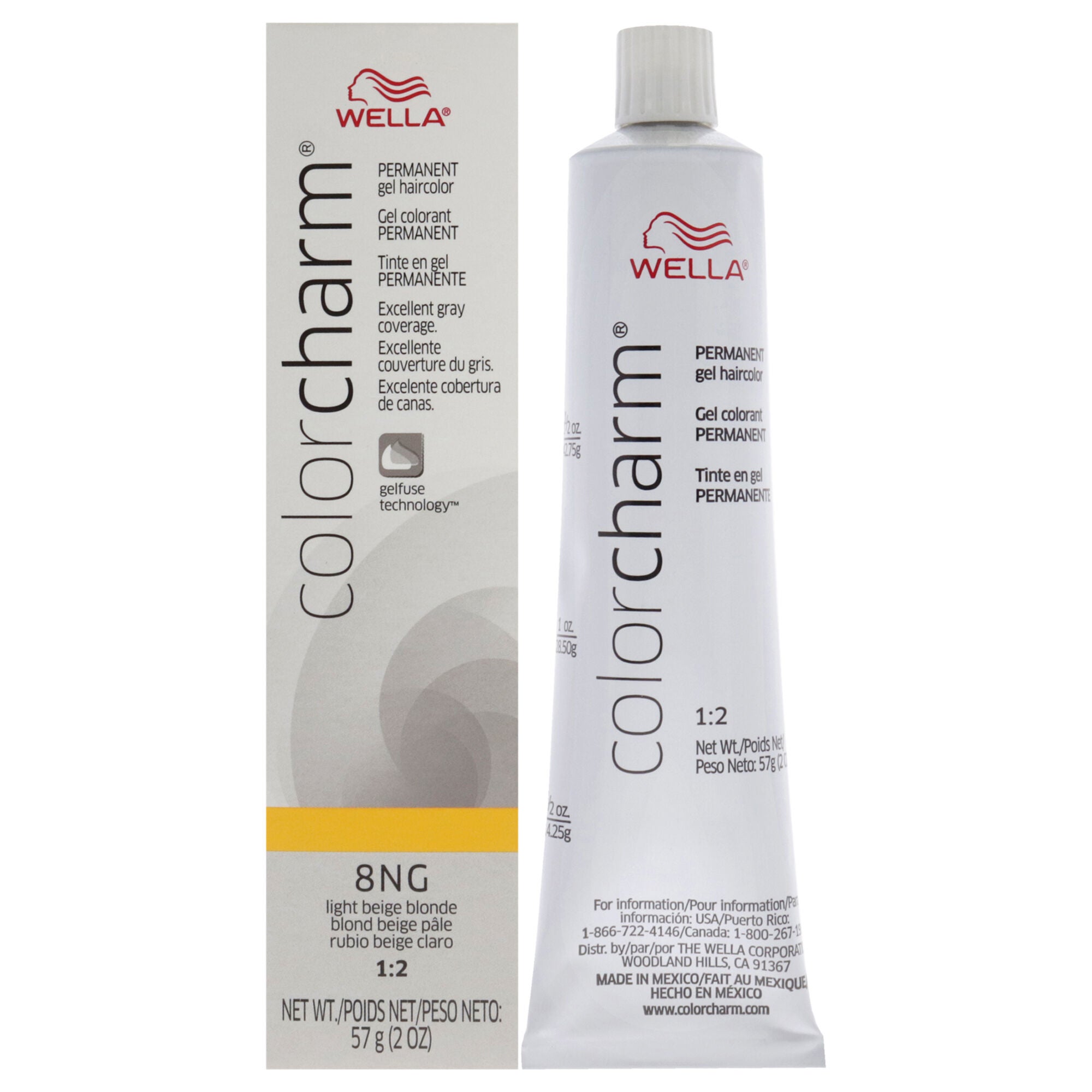 Color Charm Permanent Hair Color Gel - 8NG Light Beige Blonde by Wella for Unisex - 2 oz Hair Color, See Description, hi-res image number 0