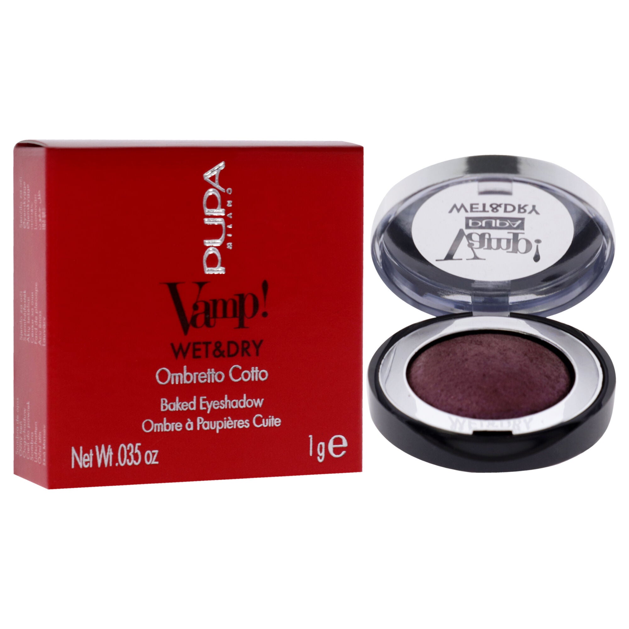 Vamp! Wet and Dry Baked Eyeshadow - 205 Hot Violet by Pupa Milano for Women - 0.035 oz Eye Shadow, , alternate image number 6