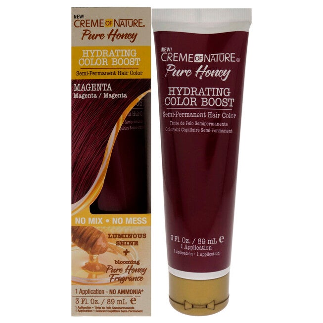 Pure Honey Hydrating Color Boost Semi-Permanent Hair Color - Magenta by Creme of Nature for Unisex - 3 oz Hair Color, NA, hi-res image number null