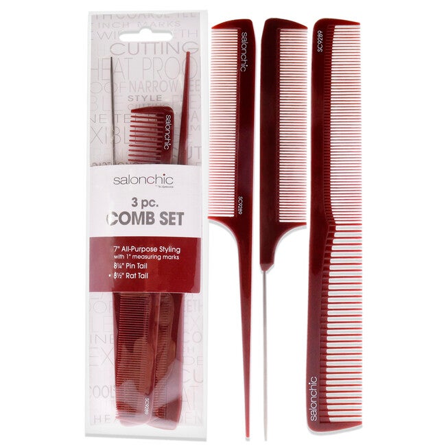 SalonChic Comb Set by SalonChic for Unisex - 3 Pc Comb, See Description, hi-res image number 0