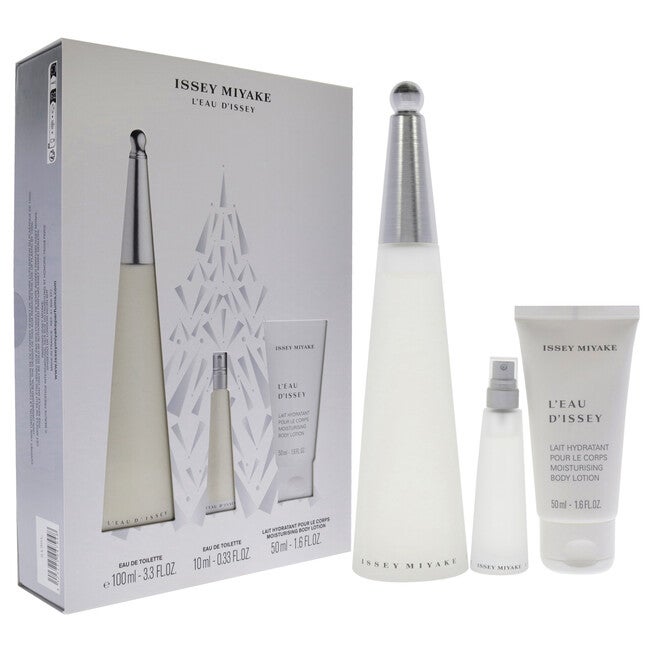 Leau Dissey by Issey Miyake for Women - 3 Pc Gift Set 3.3oz EDT Spray, 0.33oz EDT Spray, 1.6oz Body L, NA, alternate image number null